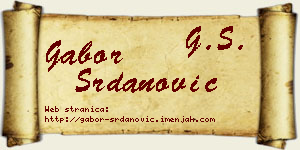 Gabor Srdanović vizit kartica
